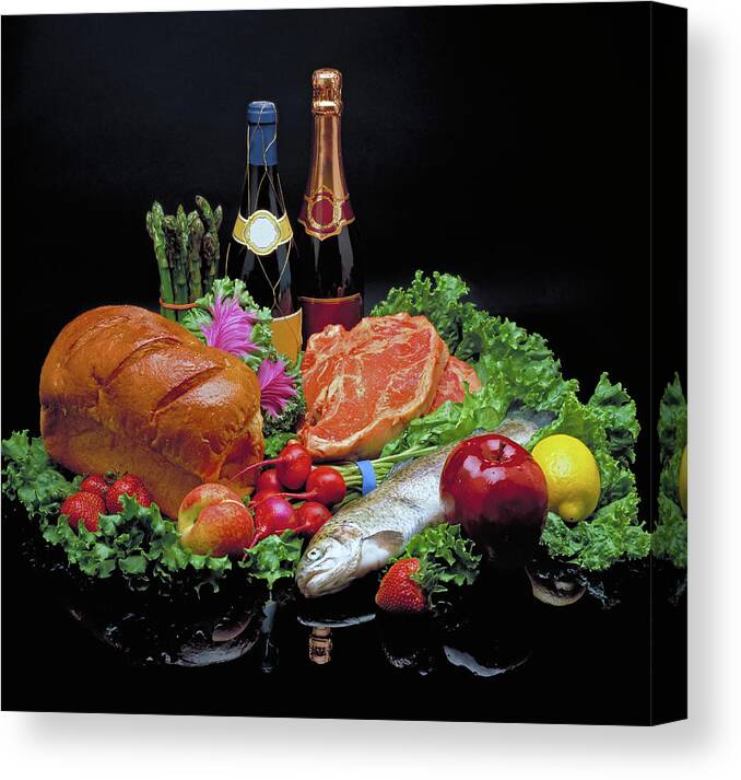 Gourmet Canvas Print featuring the photograph Abundance Still Life by Marie Hicks