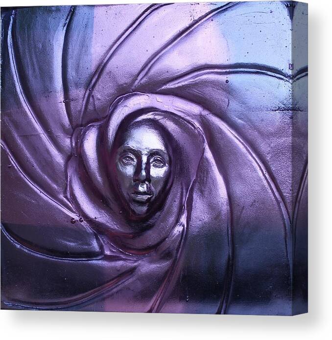 Cast Glass Canvas Print featuring the sculpture Anima Mundi by Marian Berg
