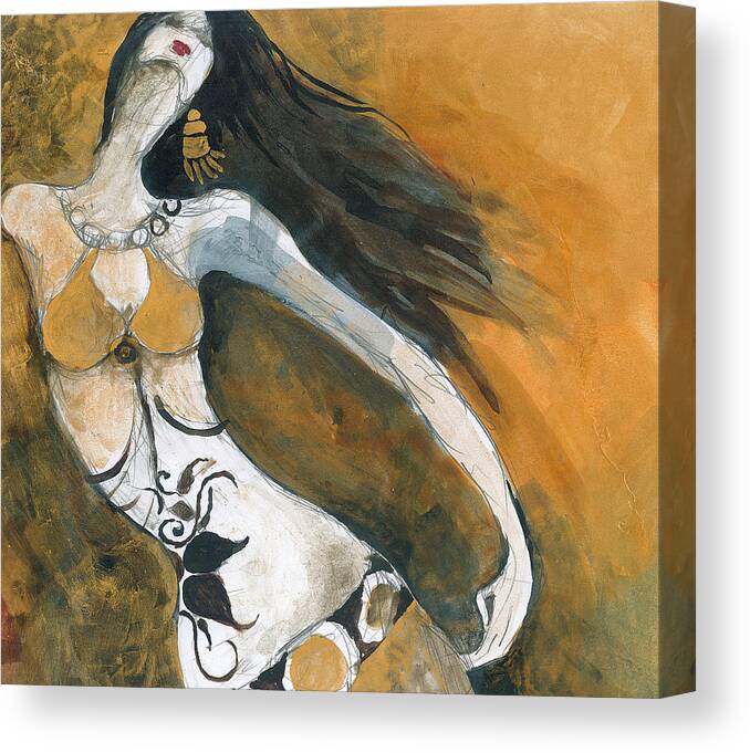 Painting Canvas Print featuring the painting Autumn golds by Maya Manolova