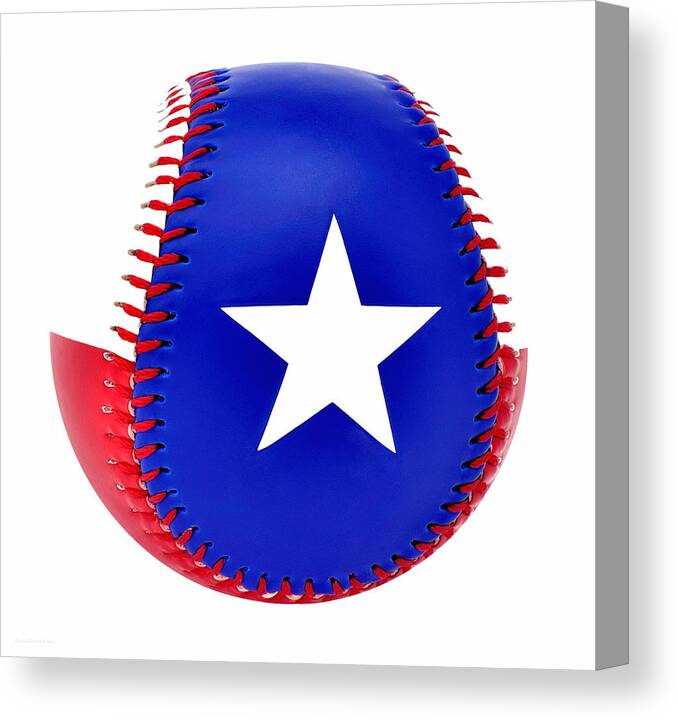 Texas Canvas Print featuring the photograph Baseball Star by Erich Grant