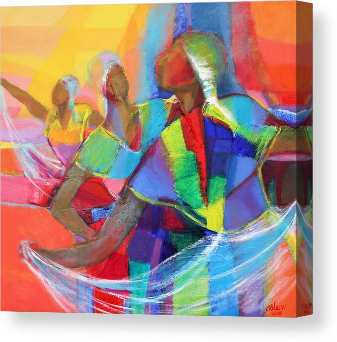 Cynthia Canvas Print featuring the painting Belle Dancers II by Cynthia McLean