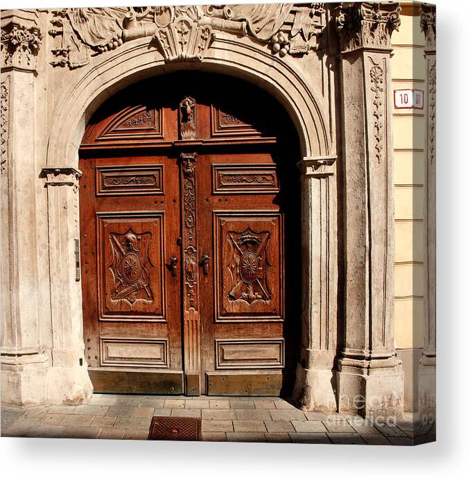 Doors Canvas Print featuring the photograph Bratislava Doors by Thomas Marchessault