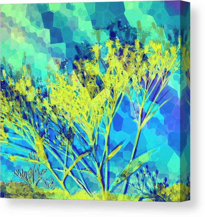 Vernonia Canvas Print featuring the digital art Brighter Day by Shawna Rowe