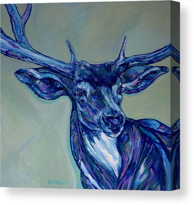 #deer Canvas Print featuring the painting Buck by Derrick Higgins