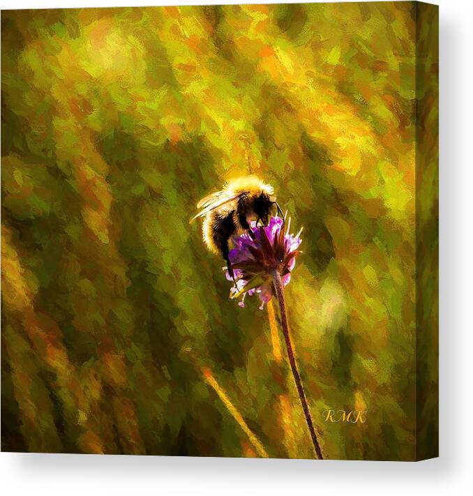 Bumblebee Lives Canvas Print featuring the photograph Bumblebee by Rose-Maries Pictures