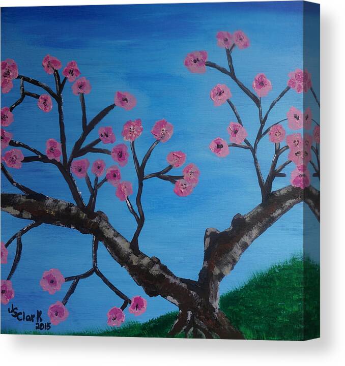 Cherry Blossom Canvas Print featuring the painting Cherry Blossoms II by Jimmy Clark