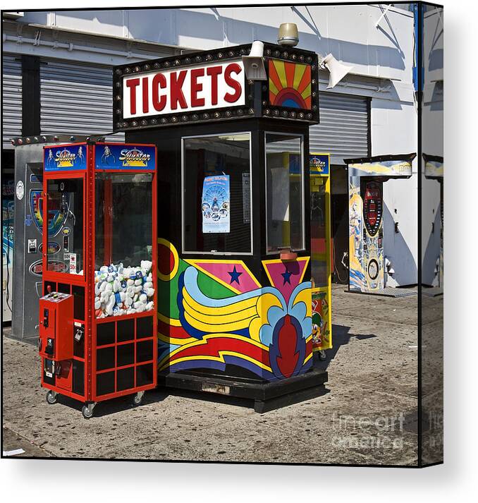 Coney Island Canvas Print featuring the photograph Coney Island Memories 3 by Madeline Ellis