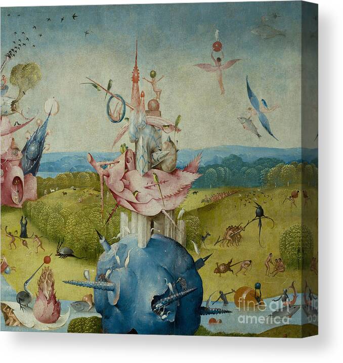 Bosch Canvas Print featuring the painting Detail of central panel from by Hieronymus Bosch