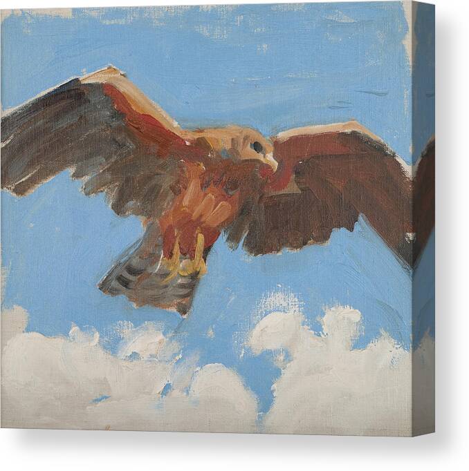 19th Century Art Canvas Print featuring the painting Falcon by Akseli Gallen-Kallela
