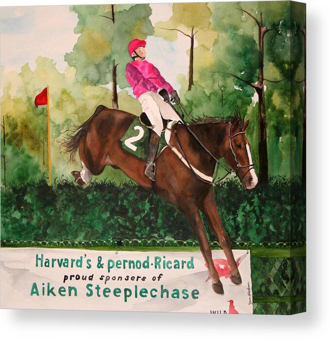 Horse Canvas Print featuring the painting Flying High by Jean Blackmer