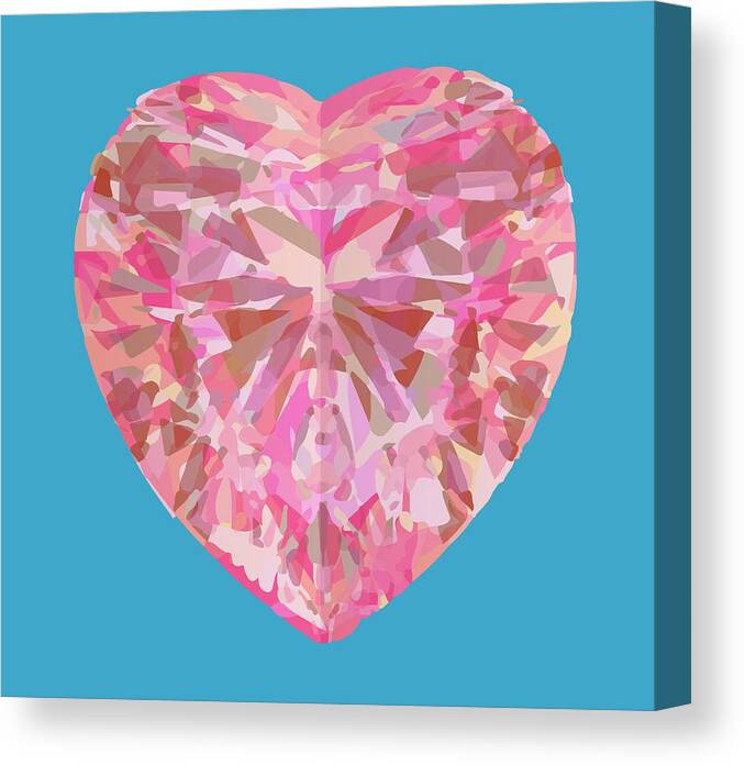 Heart Canvas Print featuring the digital art Fracked Heart by Stan Magnan