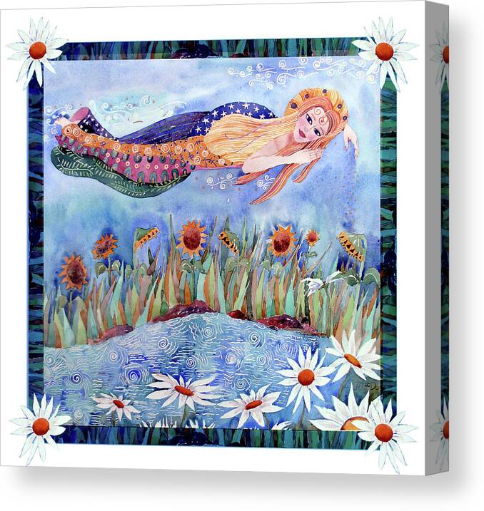 Island Canvas Print featuring the painting Island Garden Goddess by Lory MacDonald