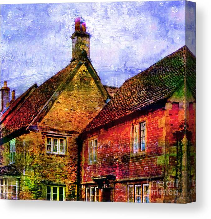 Lacock Canvas Print featuring the photograph Lacock Village, Wiltshire by Judi Bagwell