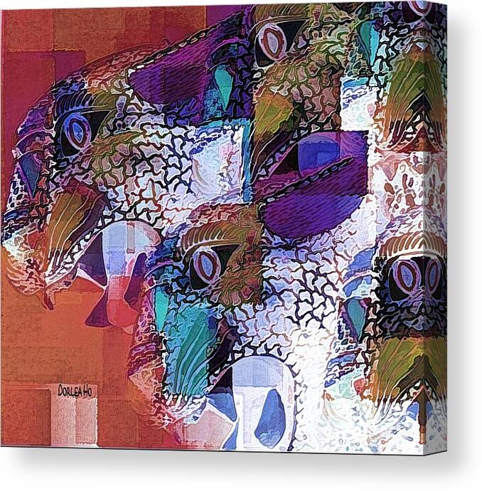 Hawaii Canvas Print featuring the digital art Leopards by Dorlea Ho