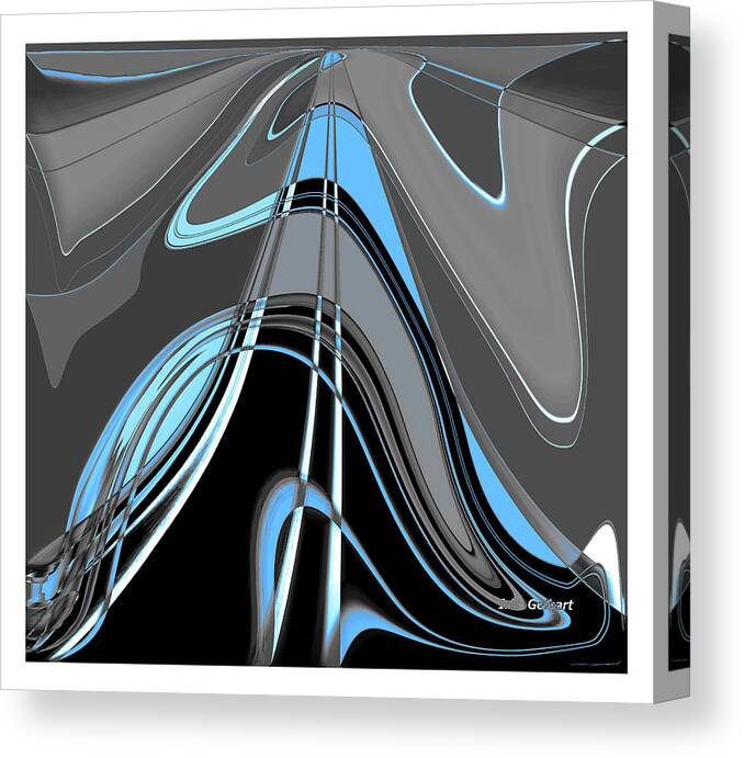 Abstract Canvas Print featuring the digital art Life's Highways 2 by Iris Gelbart