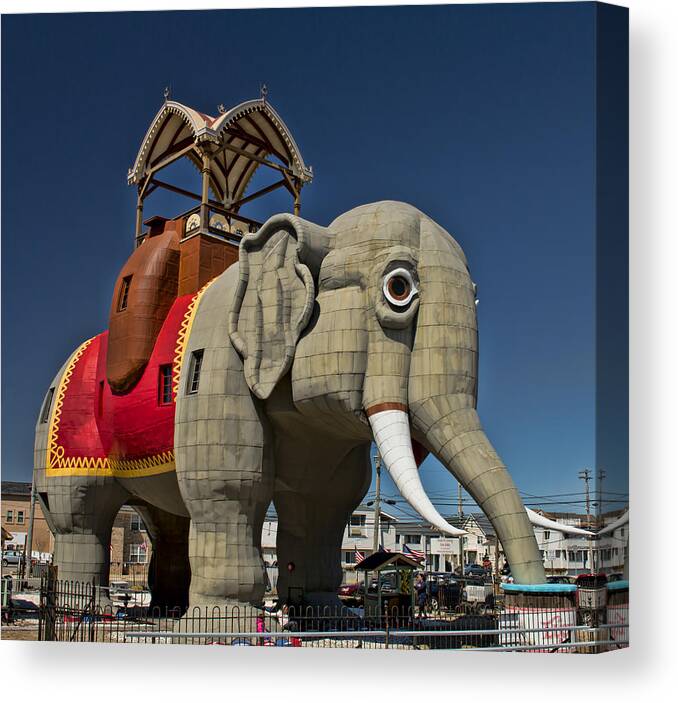 Ventnor Canvas Print featuring the photograph Lucy the Elephant I by Kristia Adams