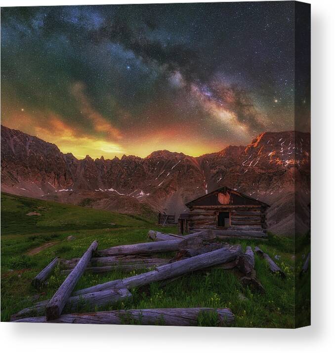 Milky Way Canvas Print featuring the photograph Mayflower Milky Way by Darren White