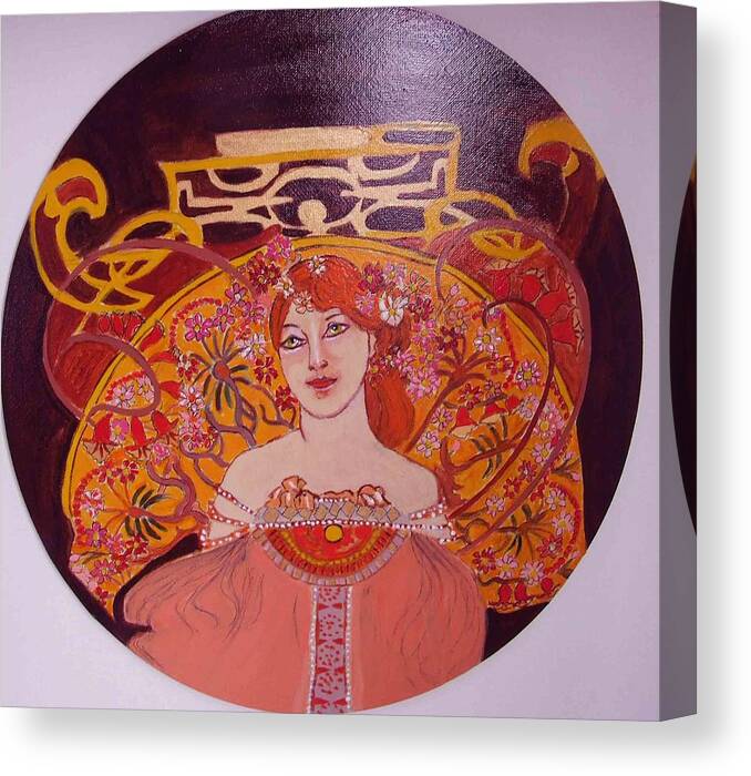 A|rt Nouveau Canvas Print featuring the painting Mazurka by Rusty Gladdish