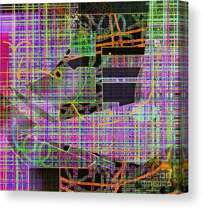 Grid Canvas Print featuring the digital art Mesh IV by Andy Mercer