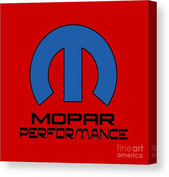 Mopar Canvas Print featuring the digital art Mopar Performance by Jerry Dyl