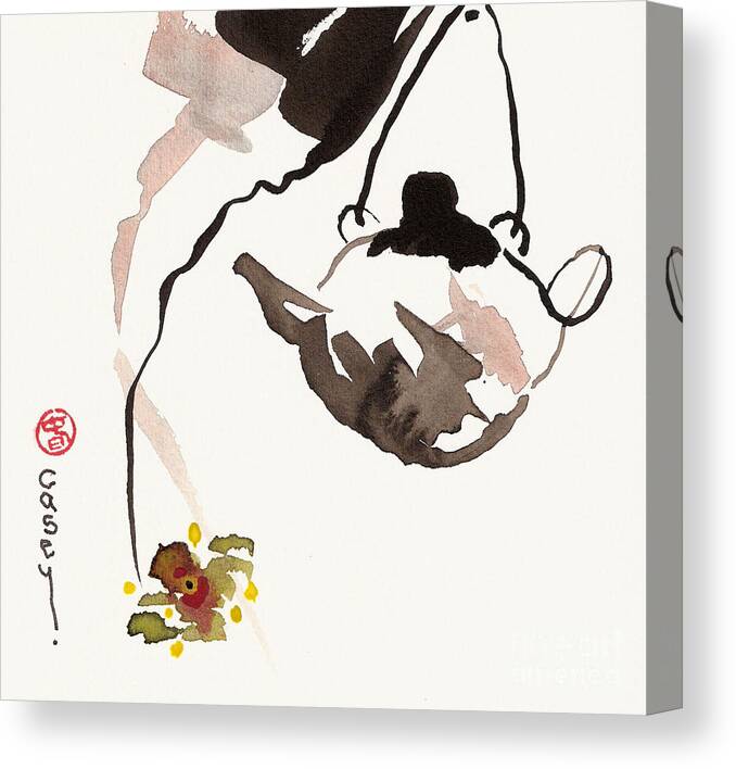 Sumi Canvas Print featuring the painting Orchid Tea by Casey Shannon