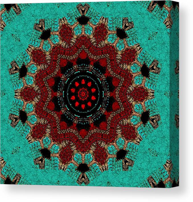 Natalie Holland Art Canvas Print featuring the mixed media Santa Fe Mandala by Natalie Holland