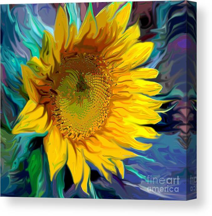 Flower Canvas Print featuring the photograph Sunflower for Van Gogh by Jeanne Forsythe