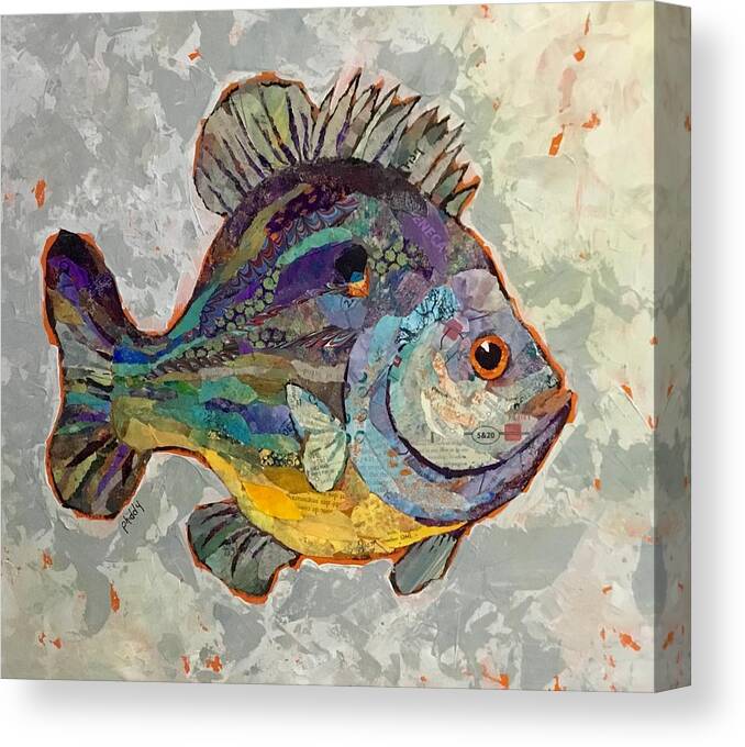 Lakes Canvas Print featuring the painting Sunnyfish by Phiddy Webb