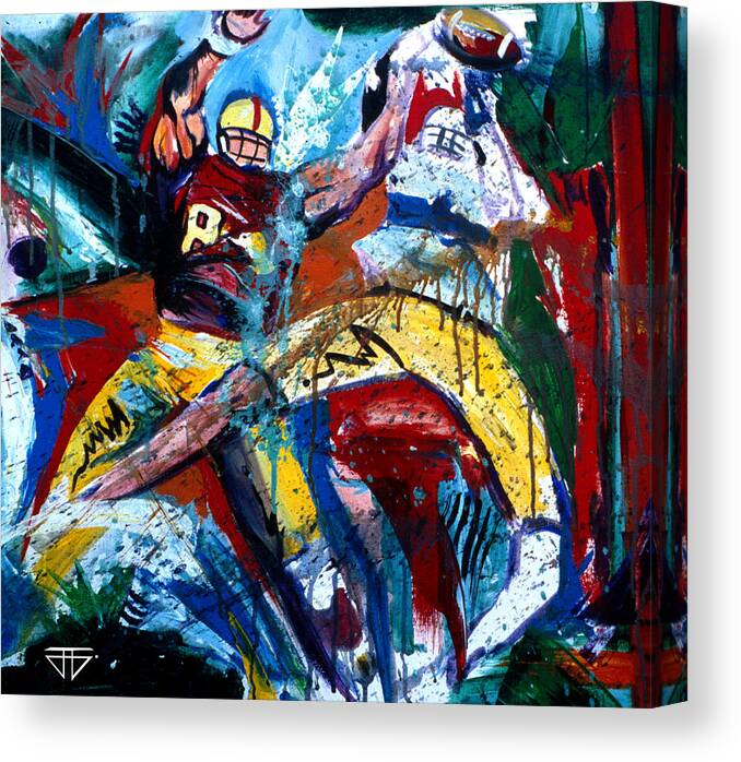  Canvas Print featuring the painting The Catch by John Gholson