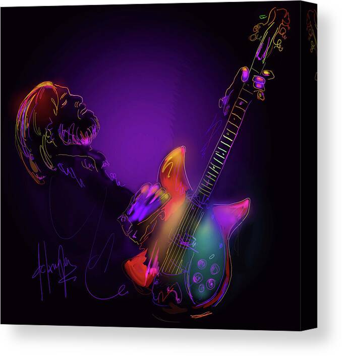 Tom Petty Canvas Print featuring the painting Tom Petty Tribute 1 by DC Langer