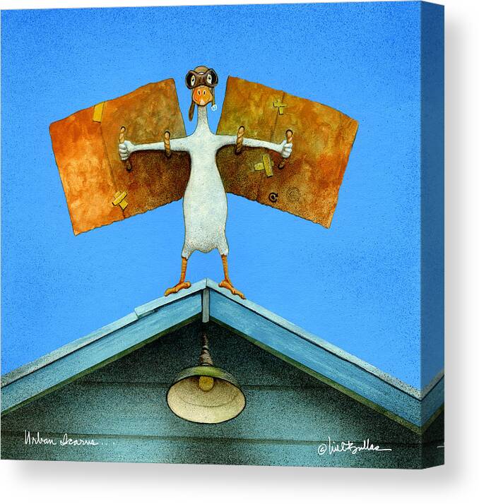Will Bullas Canvas Print featuring the painting urban Icarus... by Will Bullas