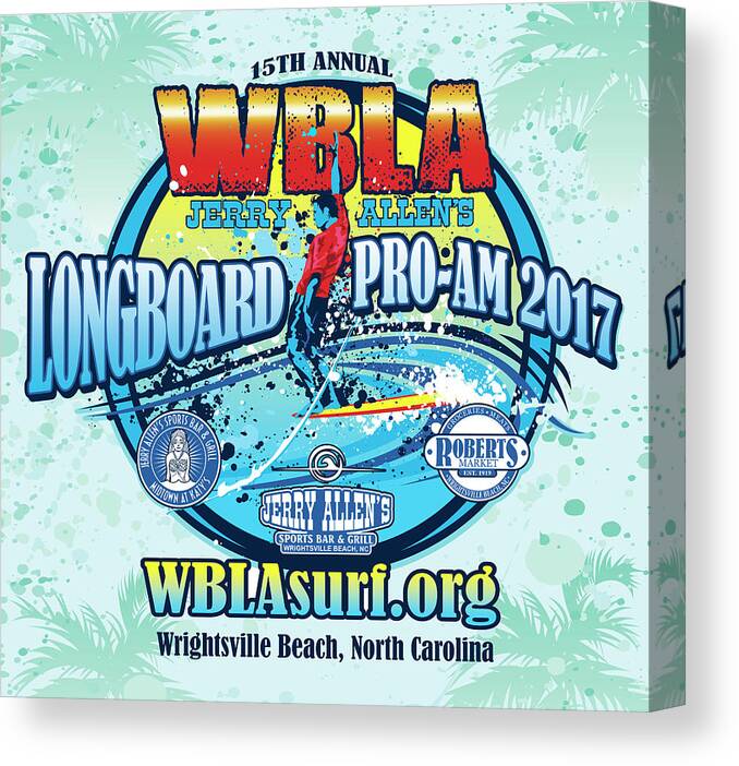 Surf Canvas Print featuring the photograph WBLA ProAm 2017 by William Love