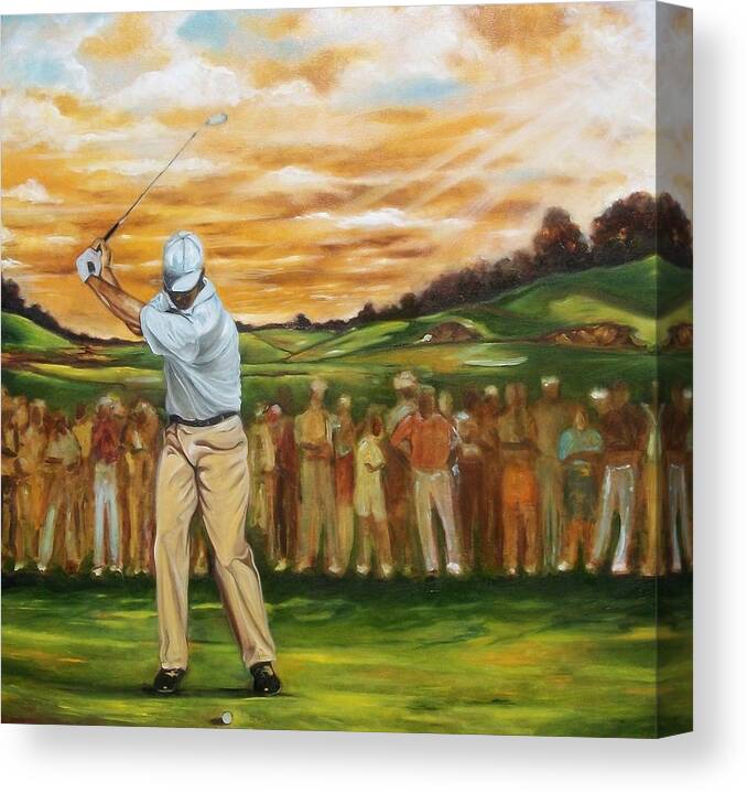 Emery Franklin Art Canvas Print featuring the painting Your Golf by Emery Franklin
