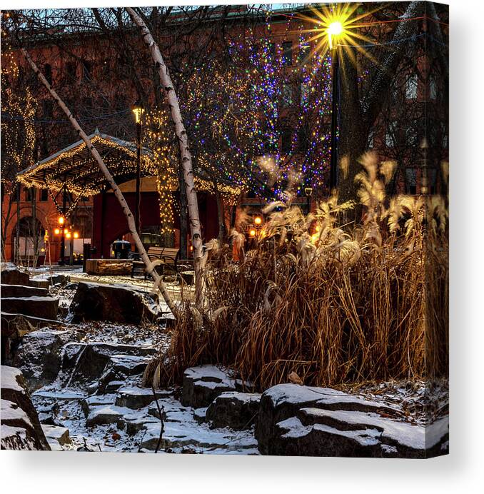 Mears Park Canvas Print featuring the photograph 033 - Mears In Winter by David Ralph Johnson