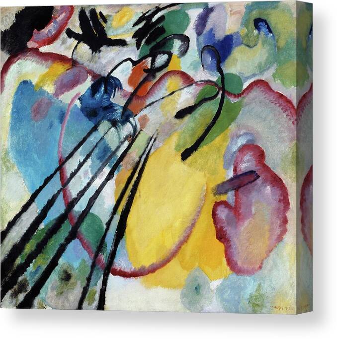 Abstract Canvas Print featuring the painting Improvisation 26 by Wassily Kandinsky