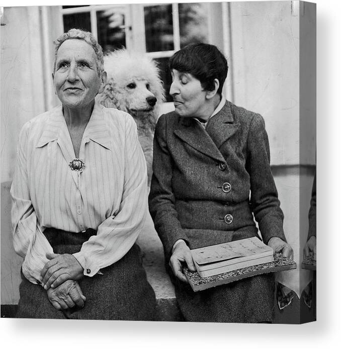 Gertrude Stein Canvas Print featuring the photograph Alice B. Toklas and Gertrude Stein by Carl Mydans