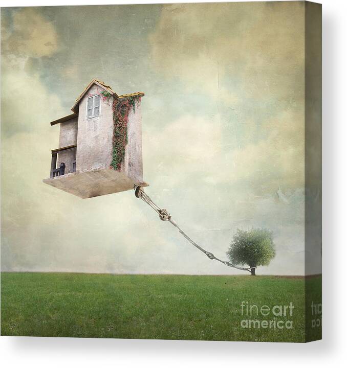 Flight Canvas Print featuring the photograph Artistic Image Representing An House by Valentina Photos