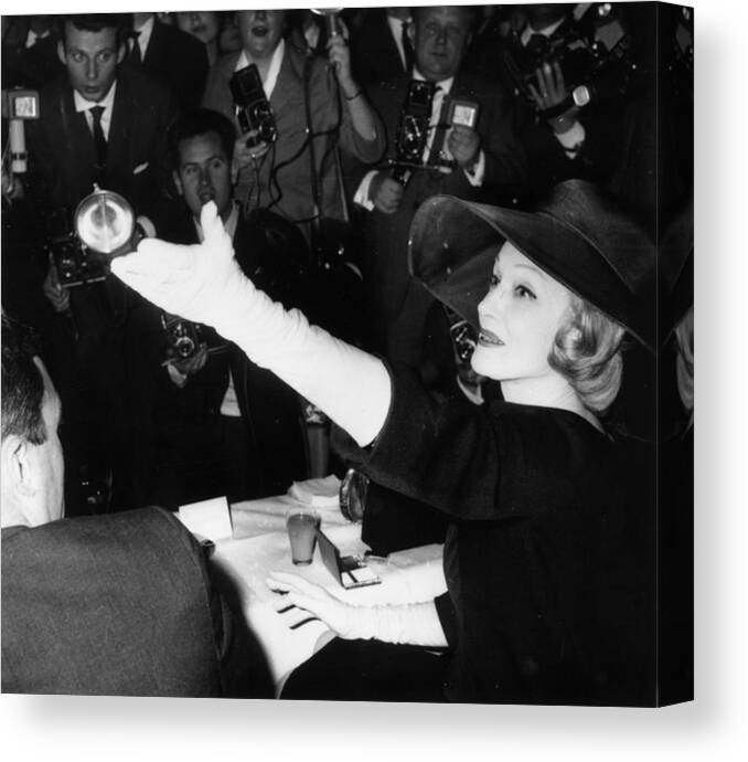 Crowd Canvas Print featuring the photograph At The Hilton by Keystone