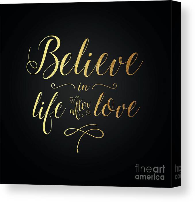 Cher Canvas Print featuring the digital art Cher - Believe Gold Foil by Cher Style