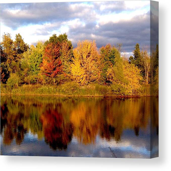 Landscape Canvas Print featuring the photograph Fall Color Blast by Marty Klar