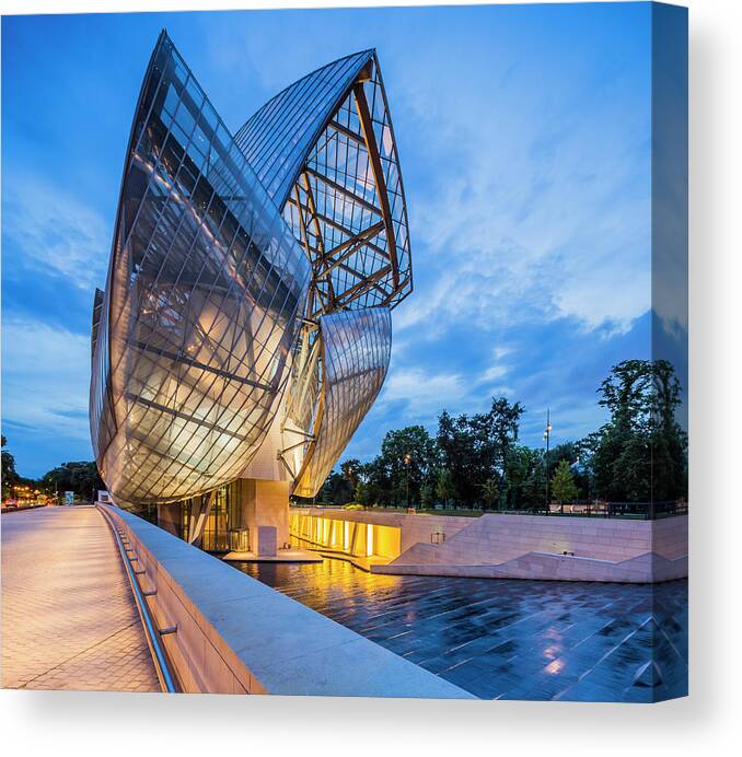 France, Paris, Boulogne, Ville De Paris, Bois De Boulogne, Louis Vuitton  Foundation Building (architect Frank Gehry) Canvas Print / Canvas Art by  Massimo Borchi - Pixels Canvas Prints