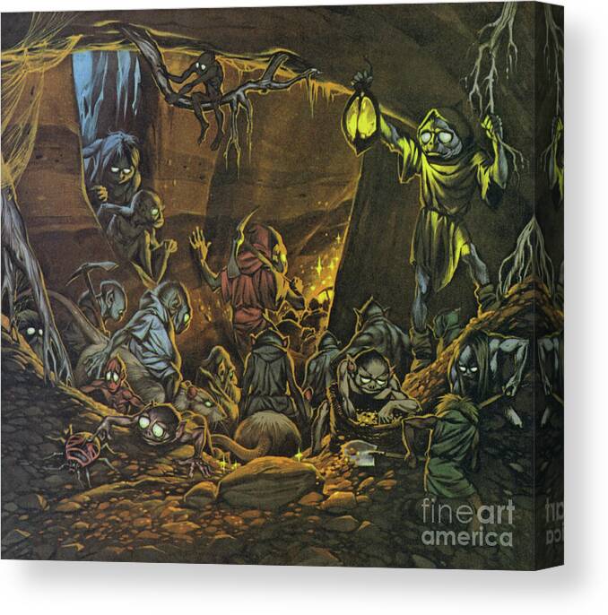 Myth Canvas Print featuring the painting Gnomes by Angus McBride