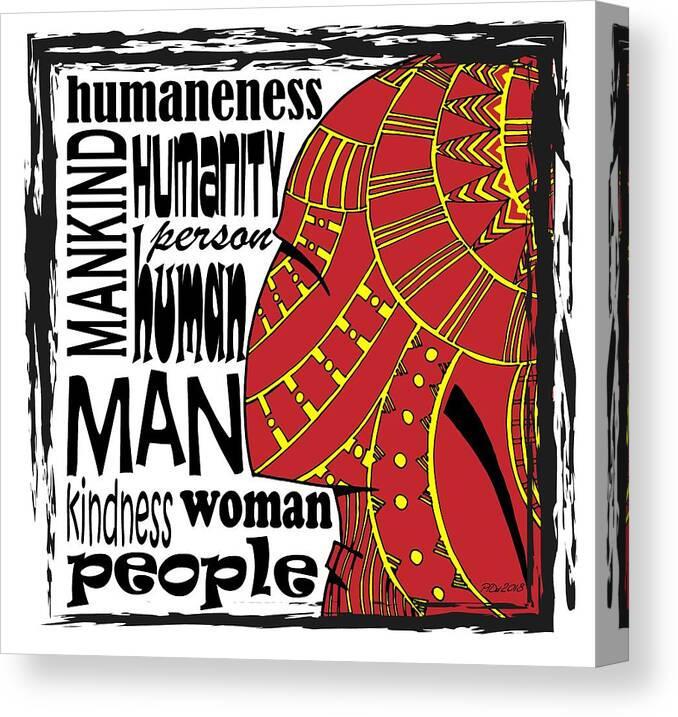 Human Canvas Print featuring the digital art Human being by Piotr Dulski