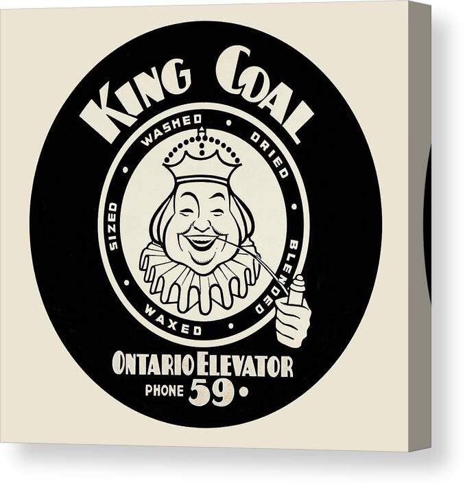 Coal Canvas Print featuring the painting King Coal by Edgar Church