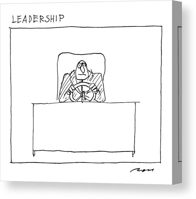 Captionless Canvas Print featuring the drawing Leadership by Al Ross
