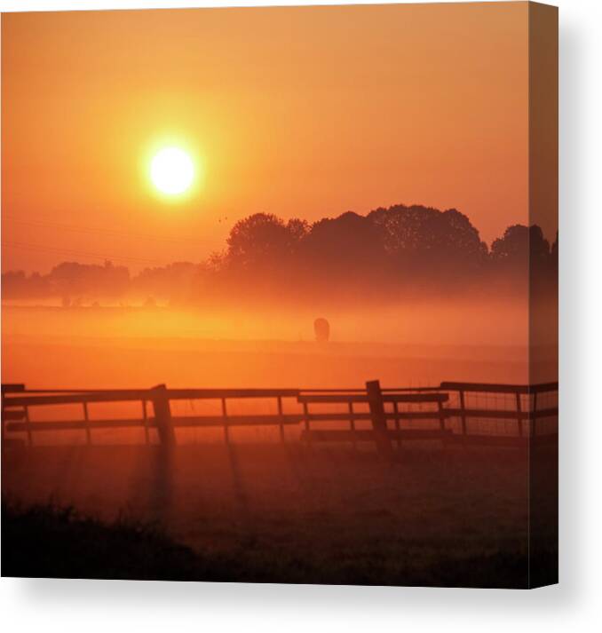 Shadow Canvas Print featuring the photograph Misty Morning by © Dollia Sheombar
