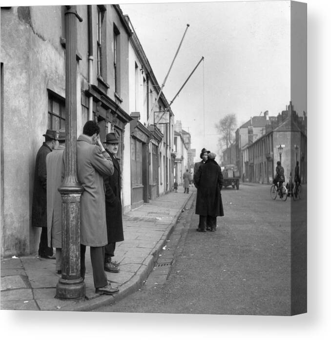 1950-1959 Canvas Print featuring the photograph Welsh Street Corner by Bert Hardy