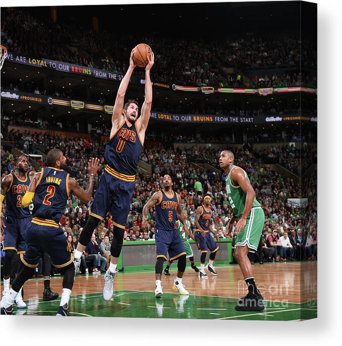 Nba Pro Basketball Canvas Print featuring the photograph Kevin Love by Brian Babineau