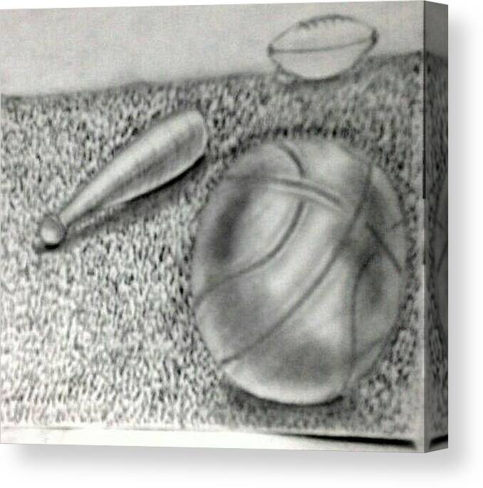 Still Life Canvas Print featuring the drawing Untitled #21 by Donald C-Note Hooker