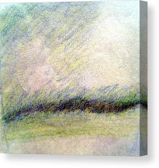 Landscape Canvas Print featuring the drawing Untitled #86 by Donald C-Note Hooker